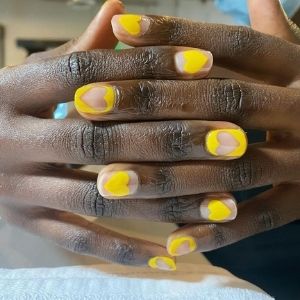 Bright Summer nails - Negative Space