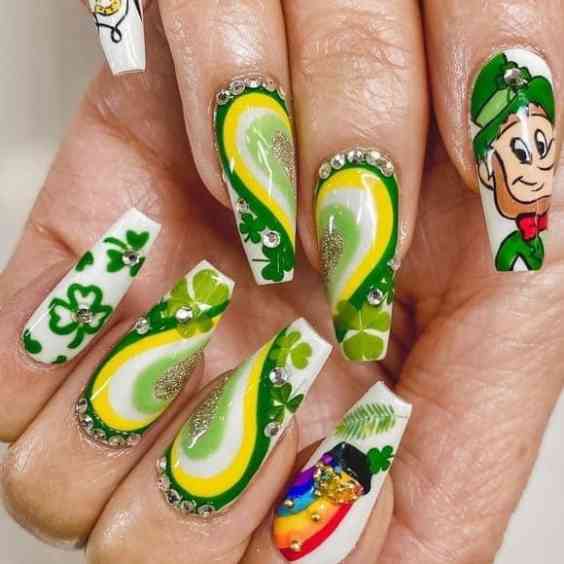 Leprechaun Glam Nails