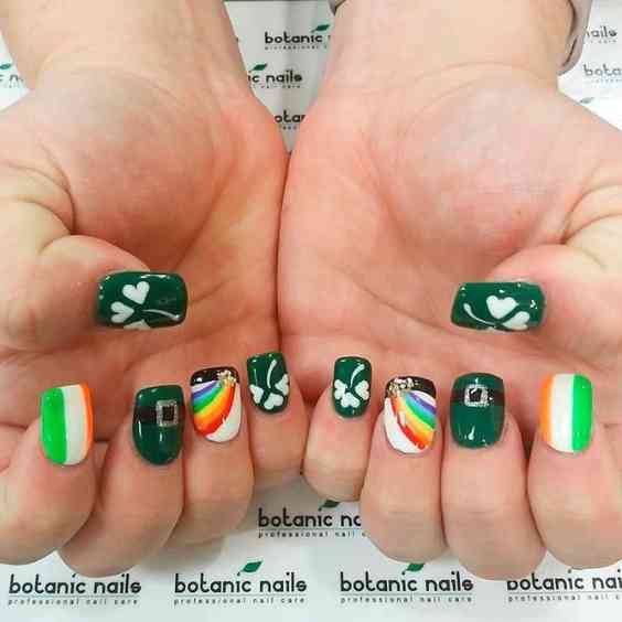 Nail Art displaying the touch of Irish pride