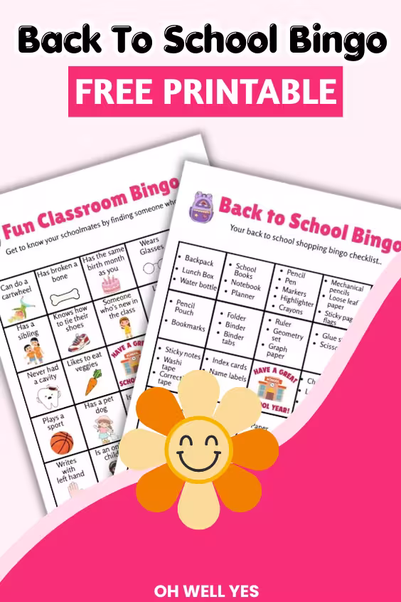 Back to School Classroom Bingo can be a great classroom activity fir kids
