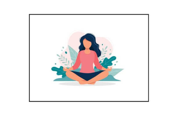 Woman meditating to control negative thoughts