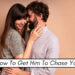 man hugging a woman he's chasing