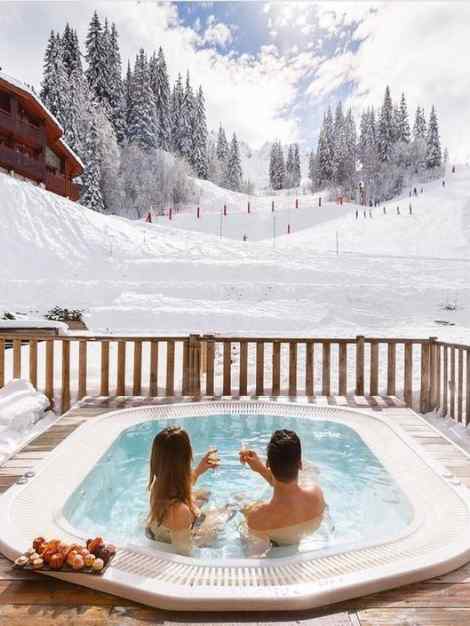 couple on a hot tub