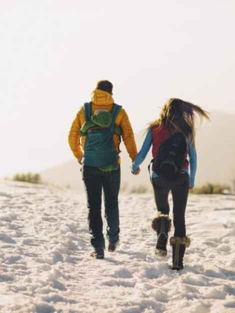 couple on a winter hike