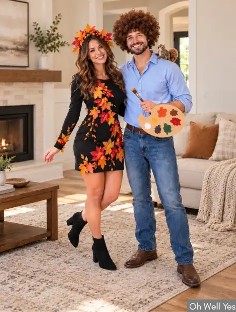 Bob Ross Iconic Duo Halloween costume