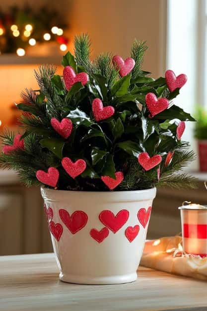Heart-Covered Valentine’s Plant