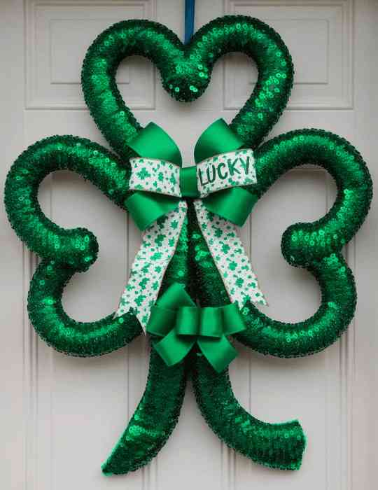 Classic Shamrock Wreath for St. Patrick's Day festivities