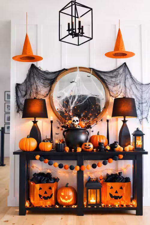Witchy Halloween Console Table