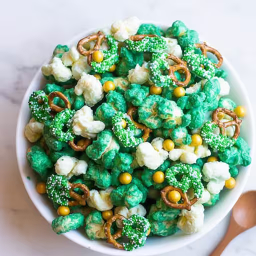 Green Popcorn Snack Mix