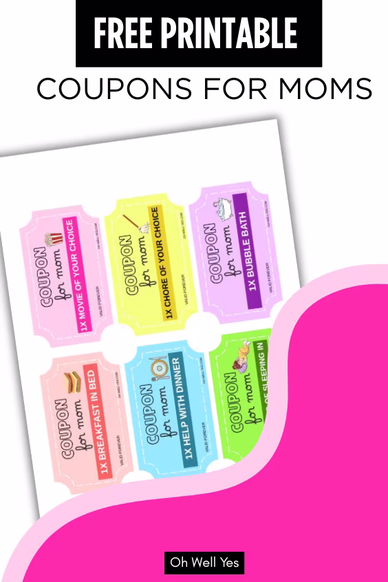 Mother's Day Printable Gift Free Coupons