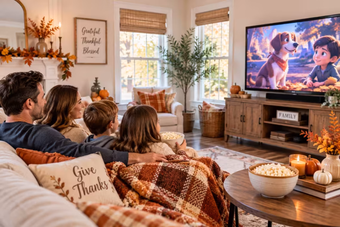 Fun and Cozy Thanksgiving movies for Families and Kids