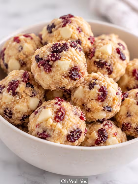No-Bake Fall Cranberry White Chocolate Bites
