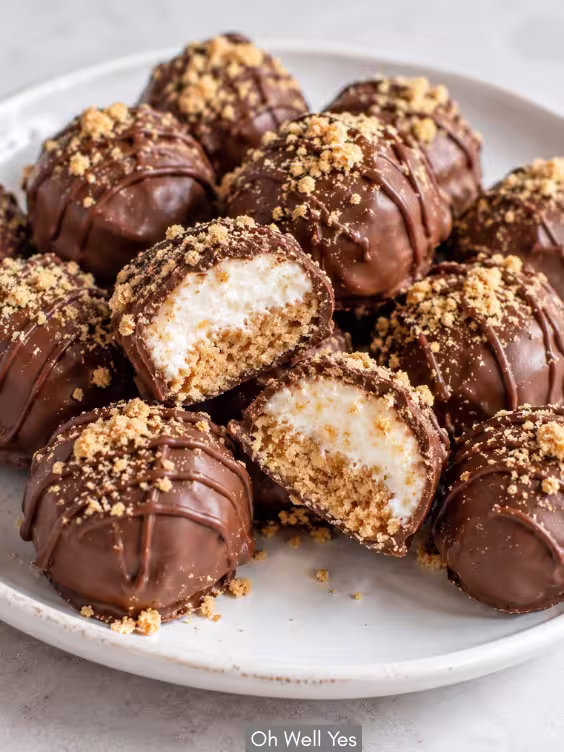 Fall treat No-Bake Fluffy S’mores Bites