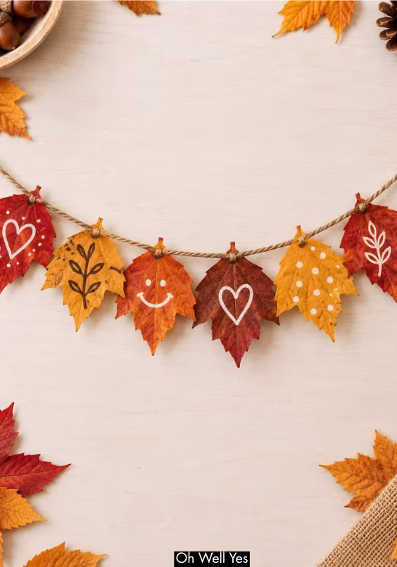 Simple fall leaf craft for toddlers and kids
