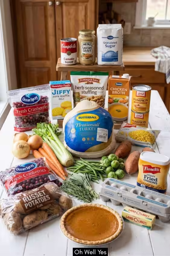 Thanksgiving guess the price of the grocery spread